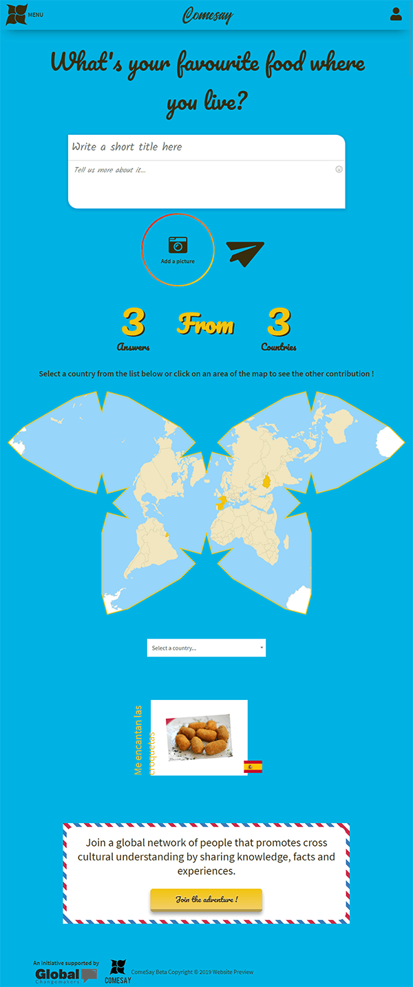 Screenshot page complete Comesay