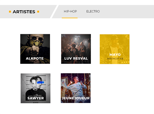 page artiste site web mpmepe