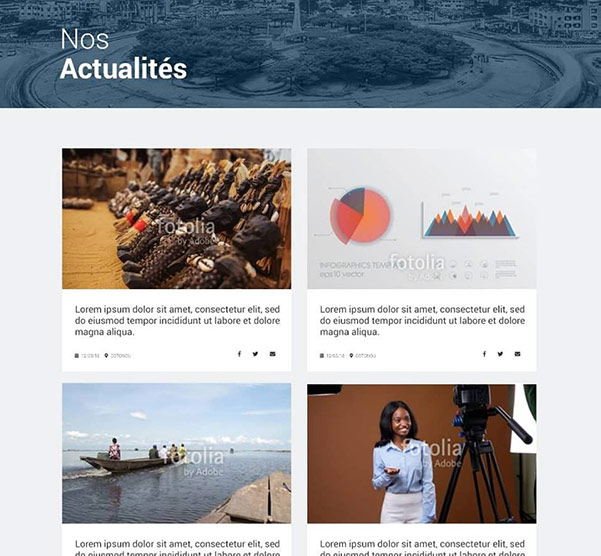 page actualités web mpmepe