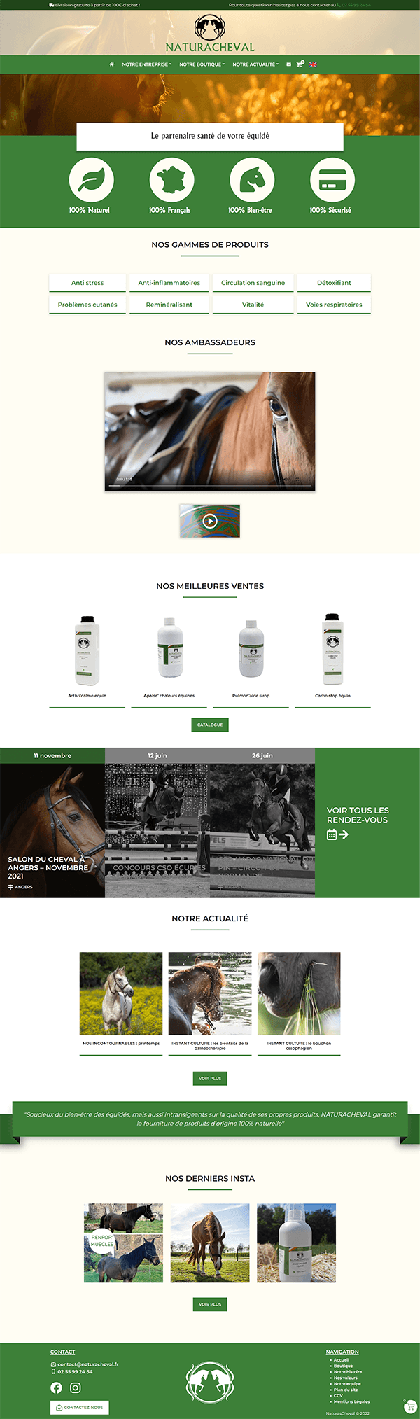 Screenshot page complete NATURACHEVAL