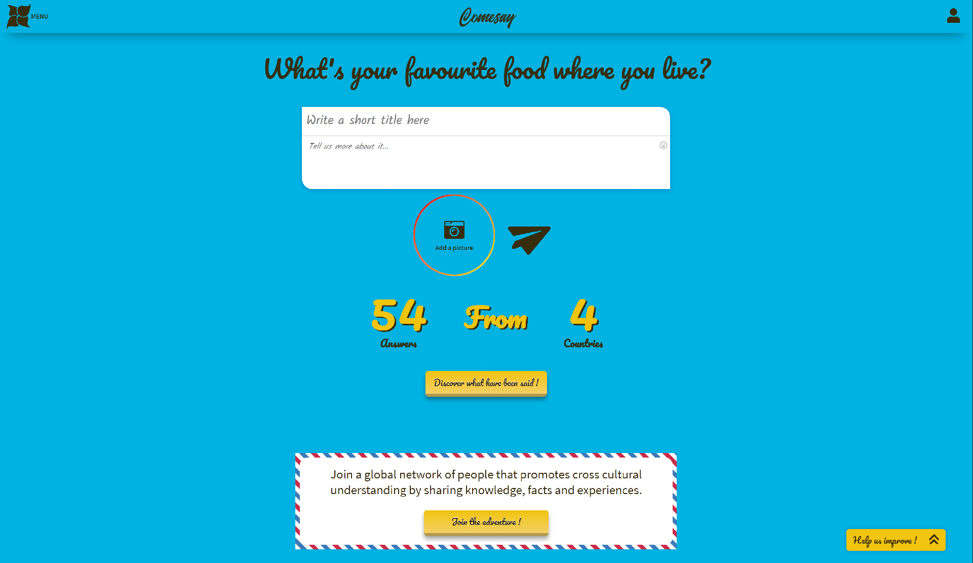  Screenshot site web Comesay