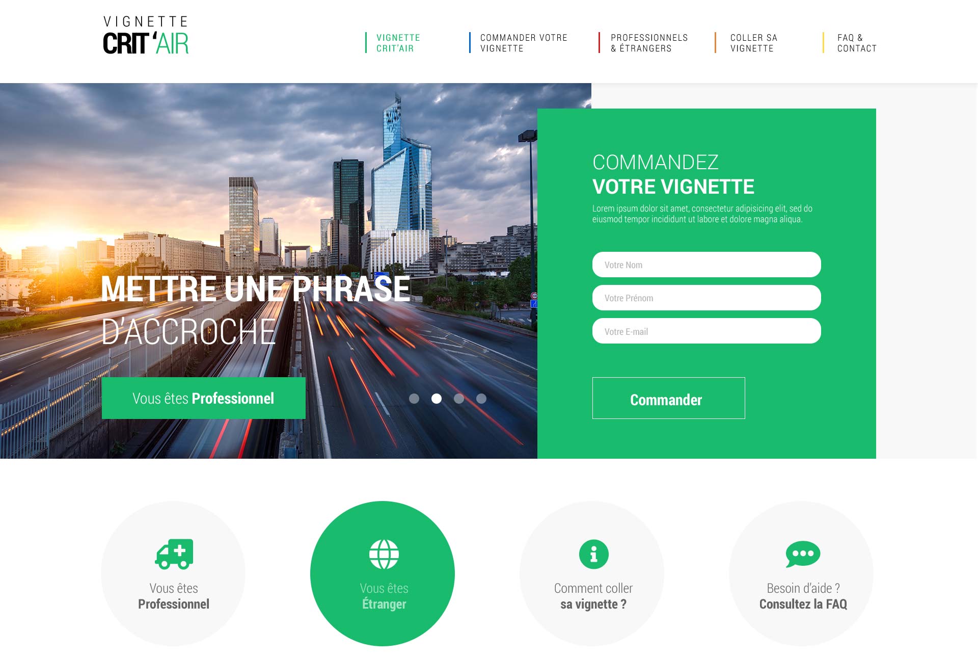 Screenshot site web  Vignette crit'air